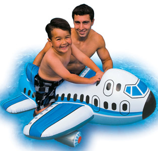 inflatable aeroplane swimming pool ride on toy